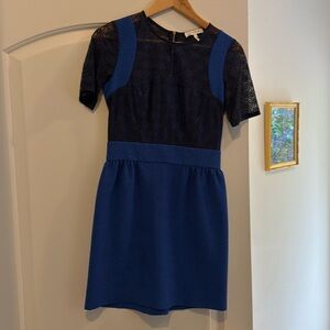 Elegant blue cocktail dress